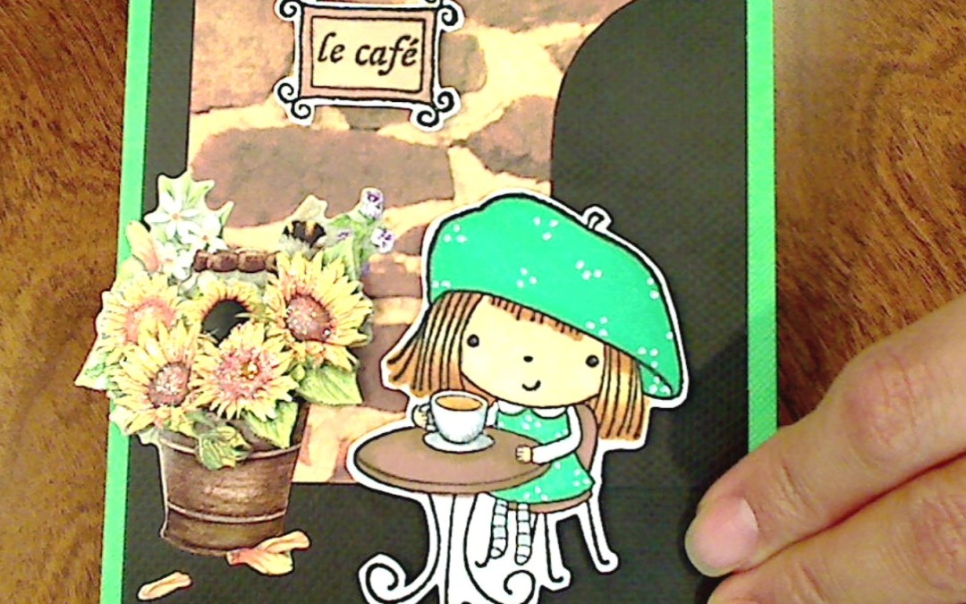 Simple Scene Cards with “Mimi in Paris” Stamp