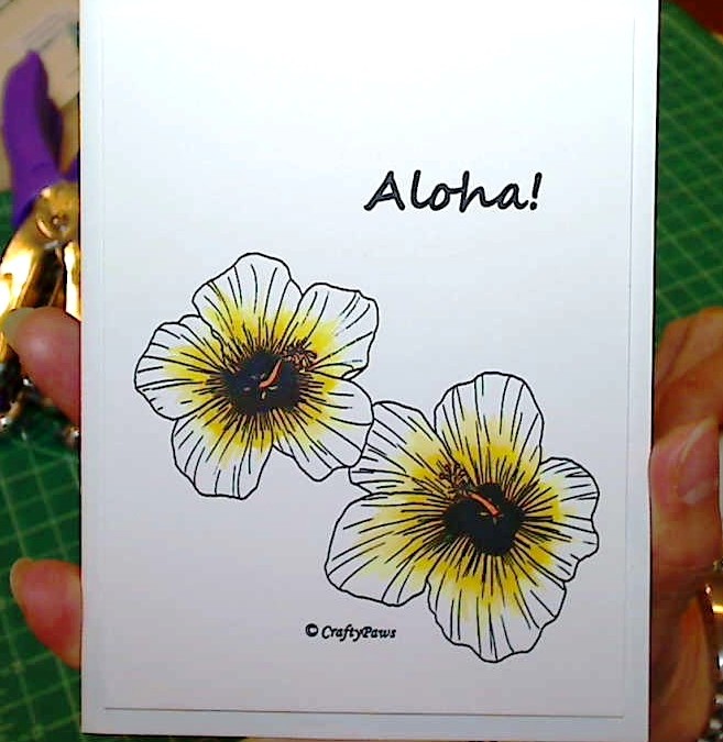 Aloha Flowers CAS Card – free digi