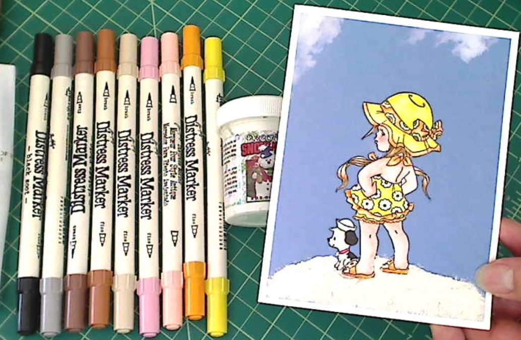 Summertime CAS Card with Snow-Tex Faux Sand