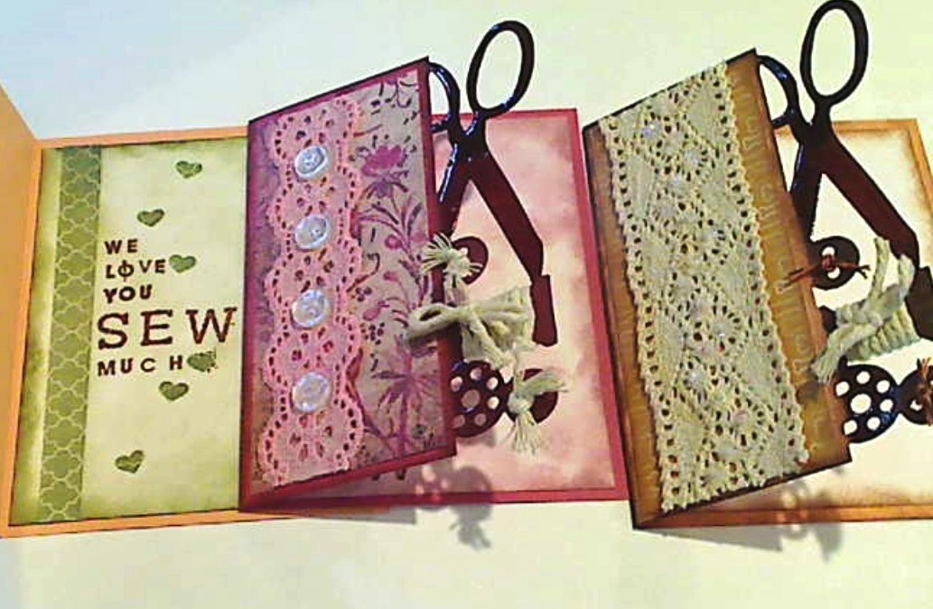 Cards Using Tim Holtz Sewing Edge Die