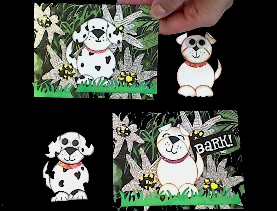 Circle Punch Art Doggy Cards for Firefighters