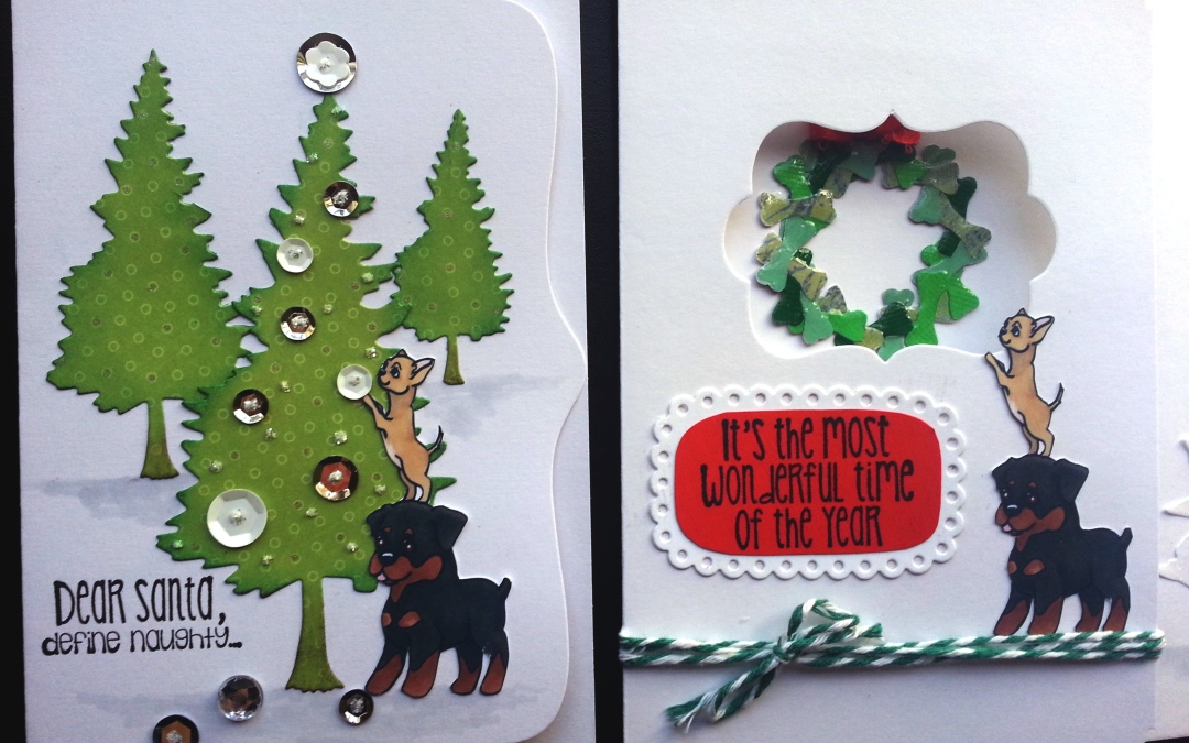 More Doggy Christmas Cards–Naughty and Nice :)