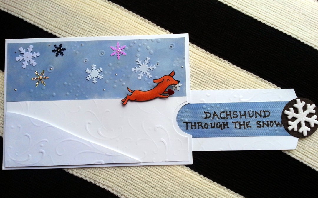 Dachshund Through the Snow – Hidden Slider Card