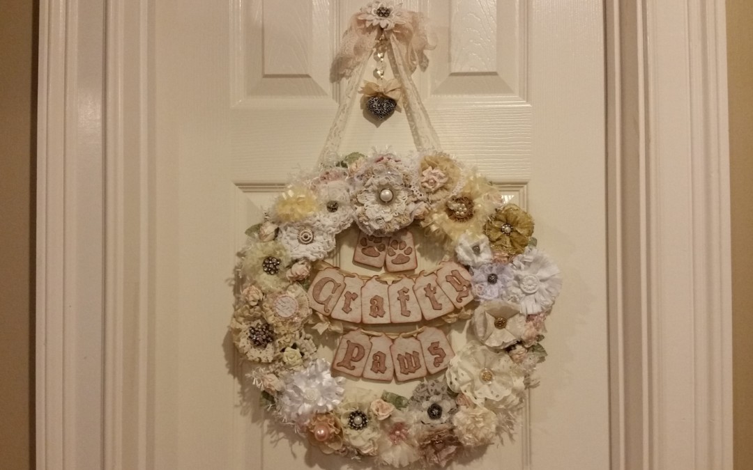 Shabby Chic Wreath Name Sign