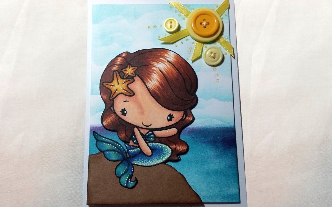 TGF Mermaid Anya Summer Scene Card