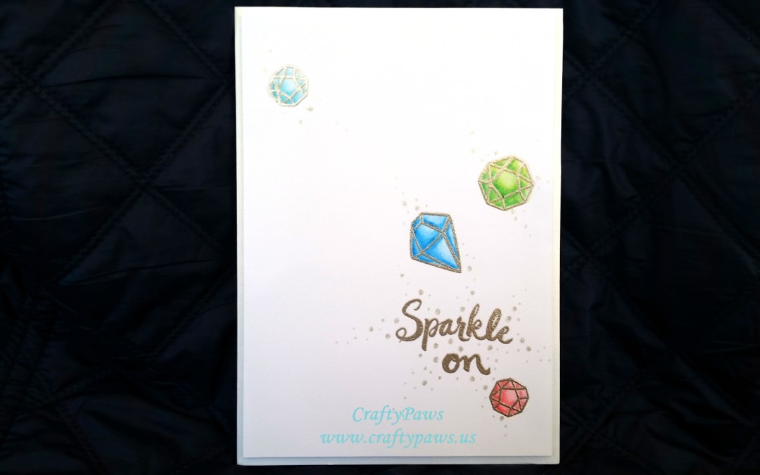 Sparkle On CAS Birthday Card