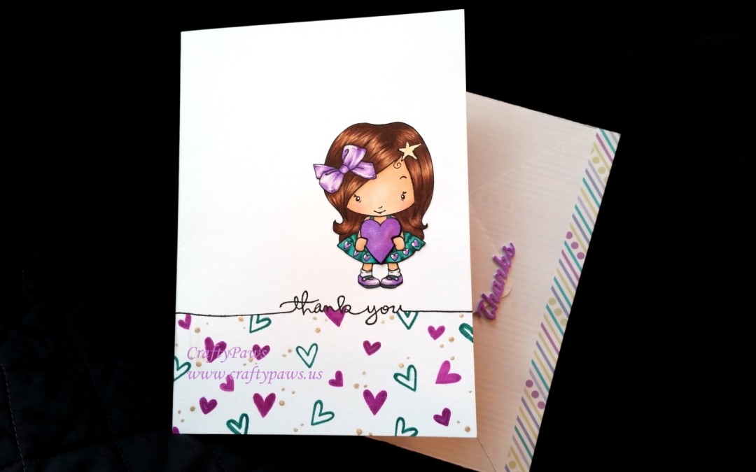 The Greeting Farm Cutsie CAS Thank You Card