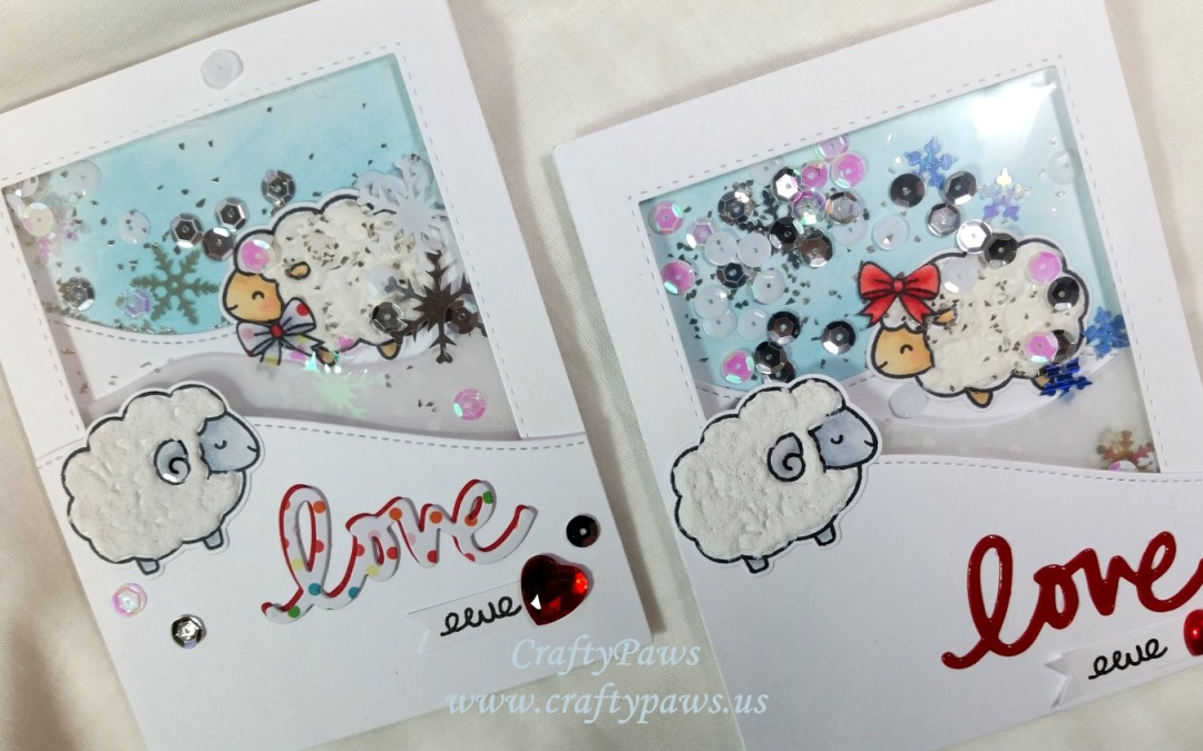 Multi-Layered Shaker Card with Lawn Fawn’s Baaah Humbug