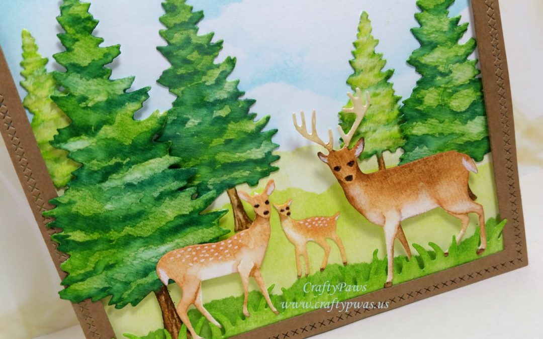 Nature Scene Card with Diemond Dies — Look, No Stamps!