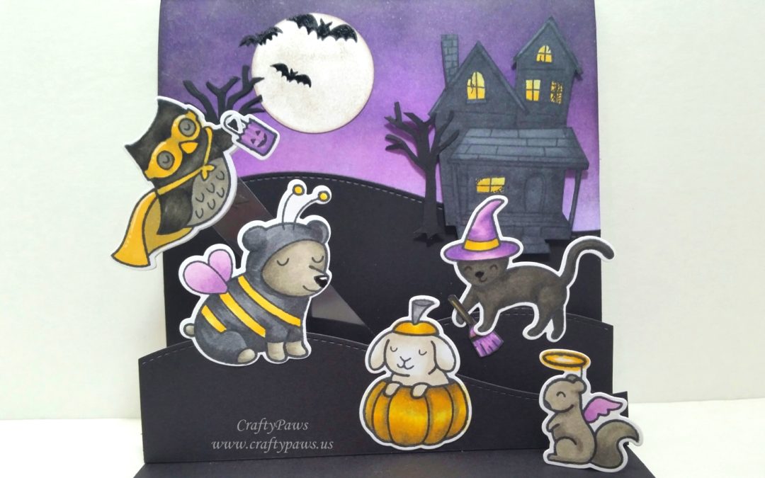 Interactive Halloween Pop Up Scene Card