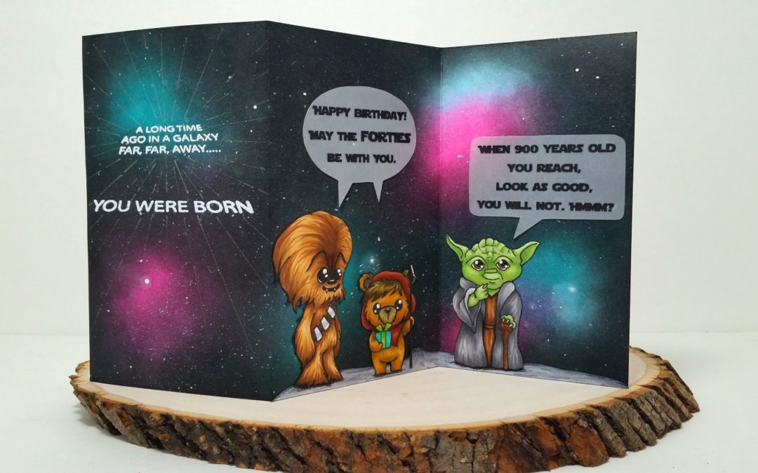 Star Wars Galaxy Birthday Card