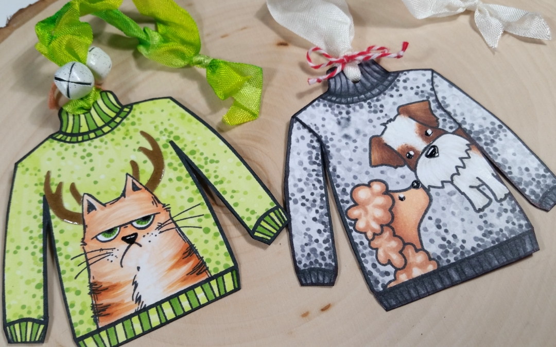 Ugly Sweater Front and Back Ornaments – Maymay Made It GDTP