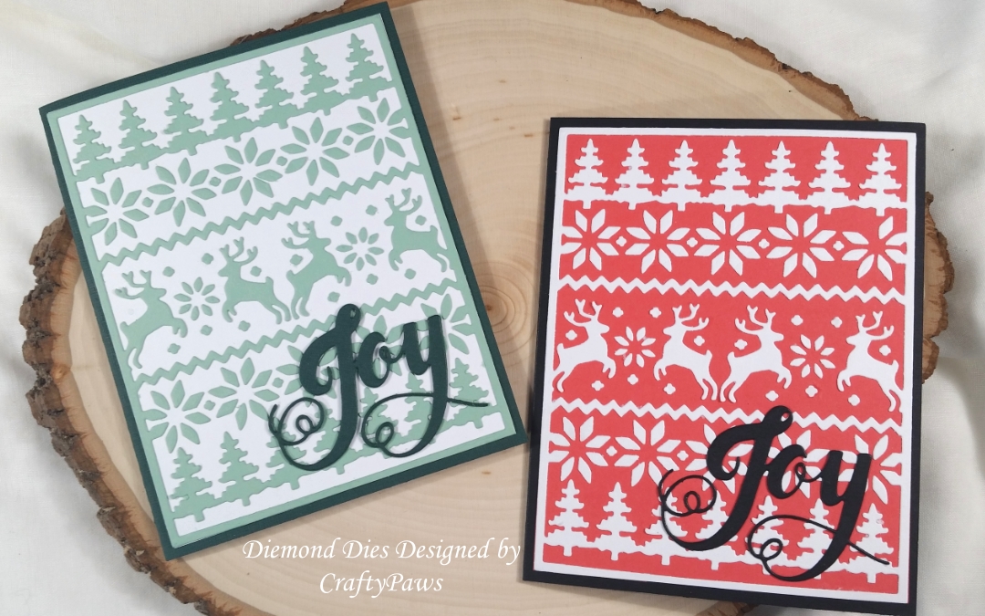 Joyful Cozy Ugly Sweater Cards: NEW Holiday Diemond Dies Designed by Me!