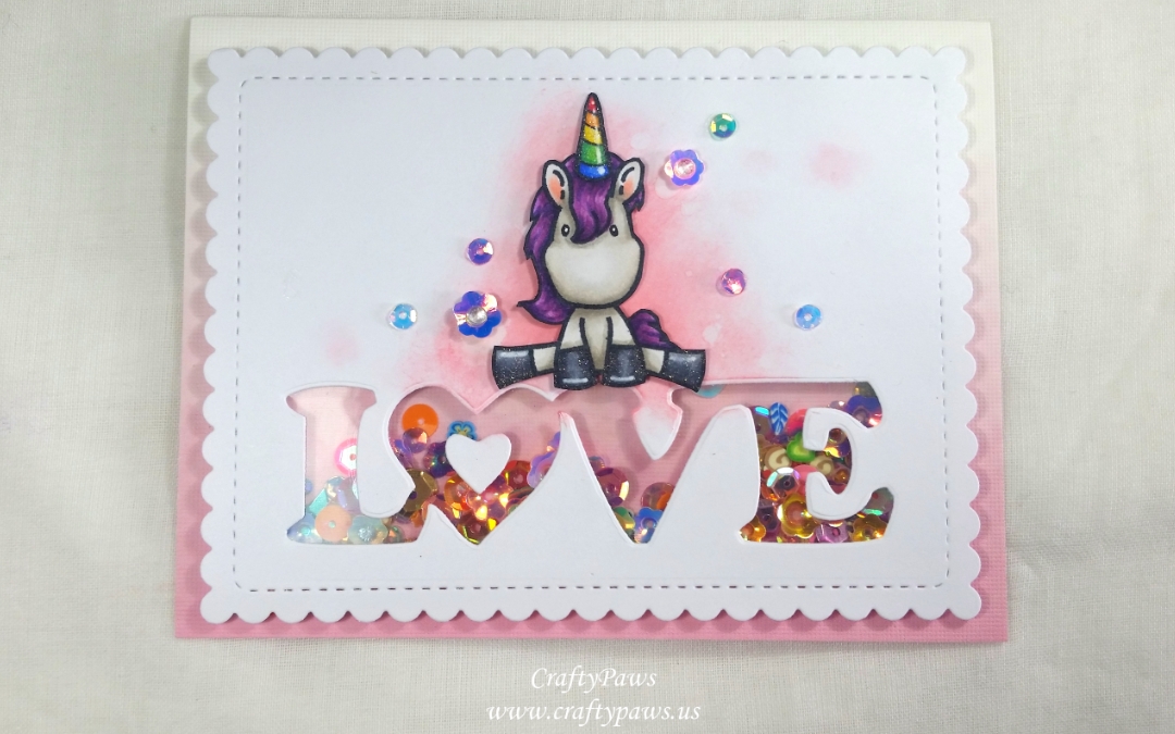 Unicorn Love Shaker Card