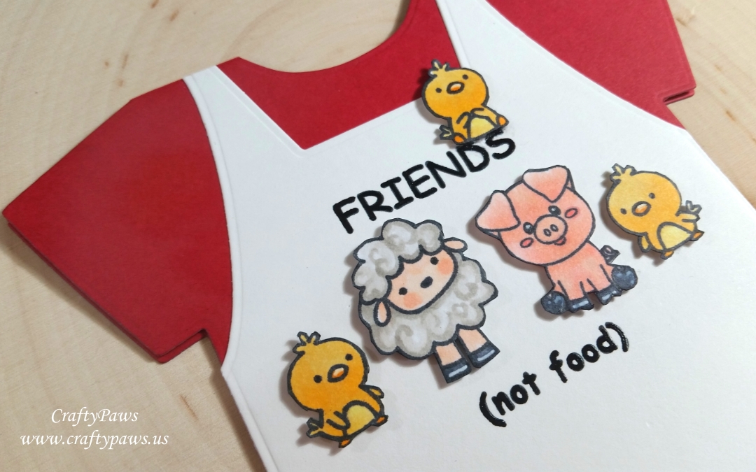 Cute Critters are Friends (not food) Shaped Card