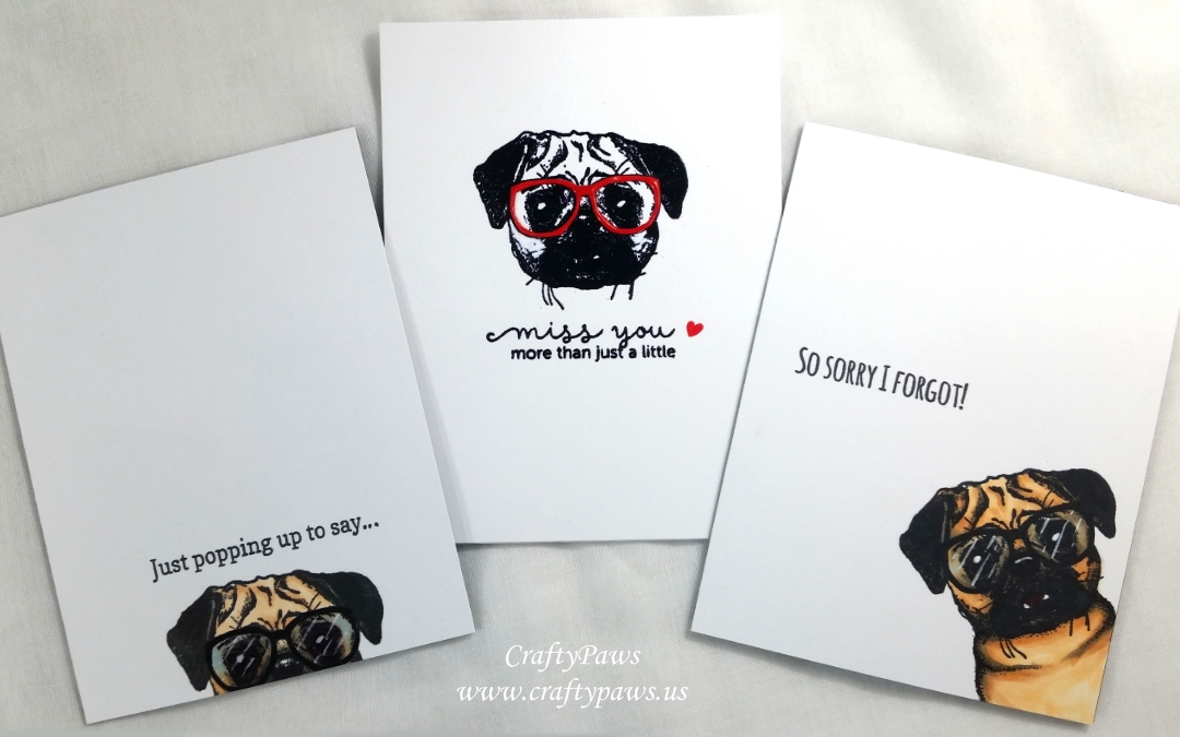 Simple but Full of Personality Pug Dog Cards