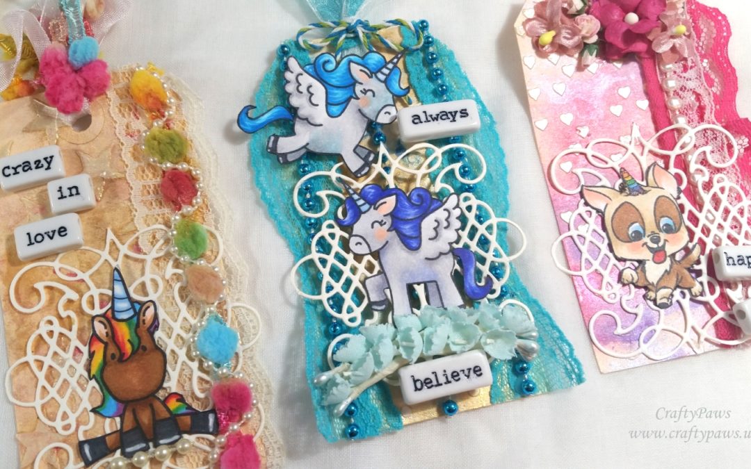 Unicorn Tag Embellishments – YT Hop with Lots of Prizes!