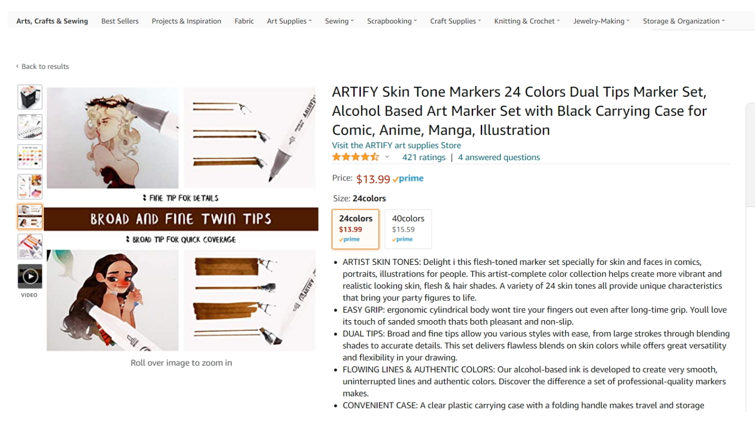 Artify Alcohol Brush Markers (Set of 80), Art Product Review